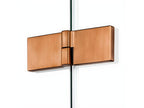Cabine de douche 110x120cm 2 portes pivotantes Artigeo COPPER BRUSHED cuivre brossé accès d'angle UUVM70170