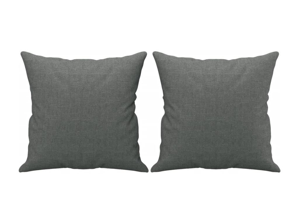 Canapé 3 places avec oreillers gris foncé 180 cm tissu JVSJ20099