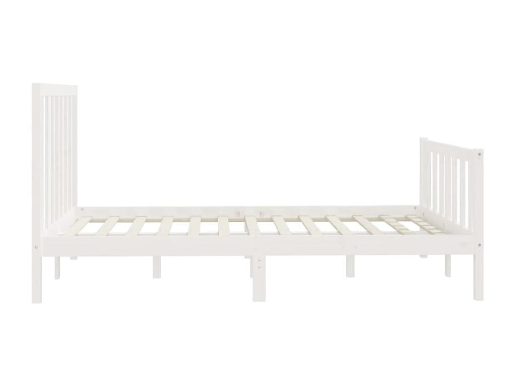 Cadre de lit Blanc Bois massif 140x200 cm ENEL89092