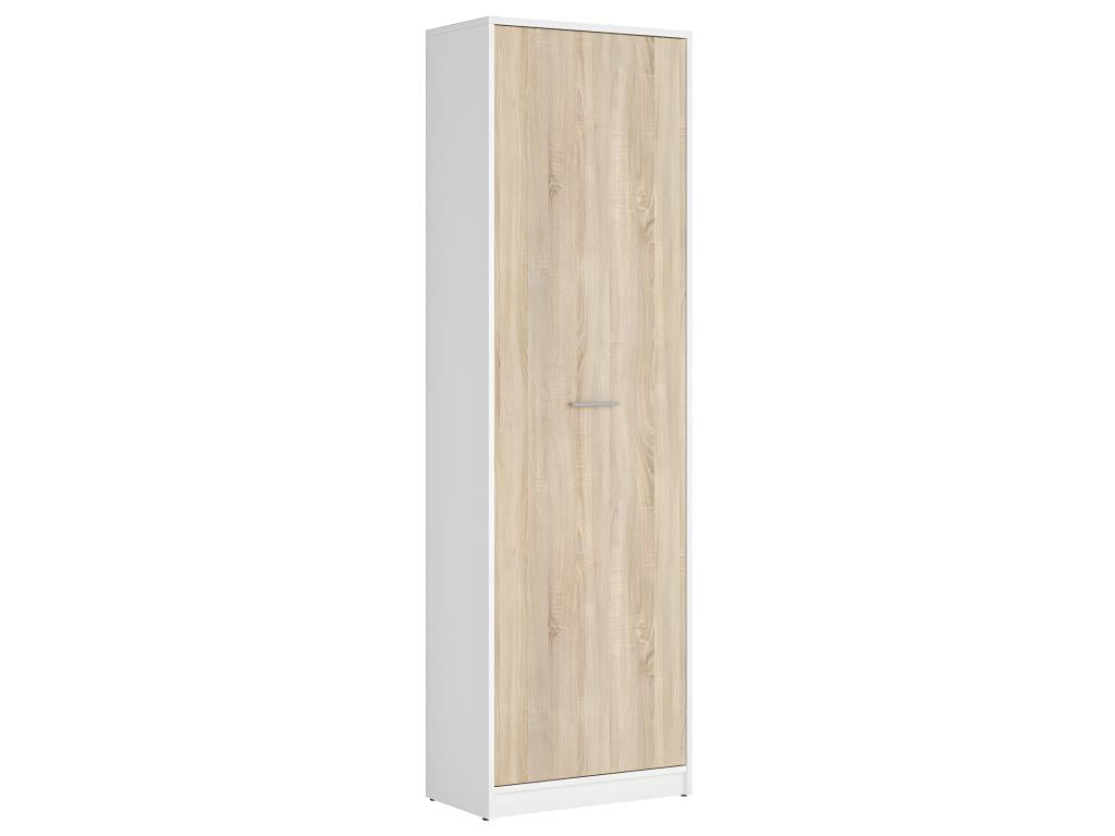 Armoire colonne 1 porte Artigeo Blanc et Bois FYFV87240