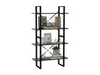 Bibliothèque à 4 niveaux Gris 80x30x140 OQDH47103