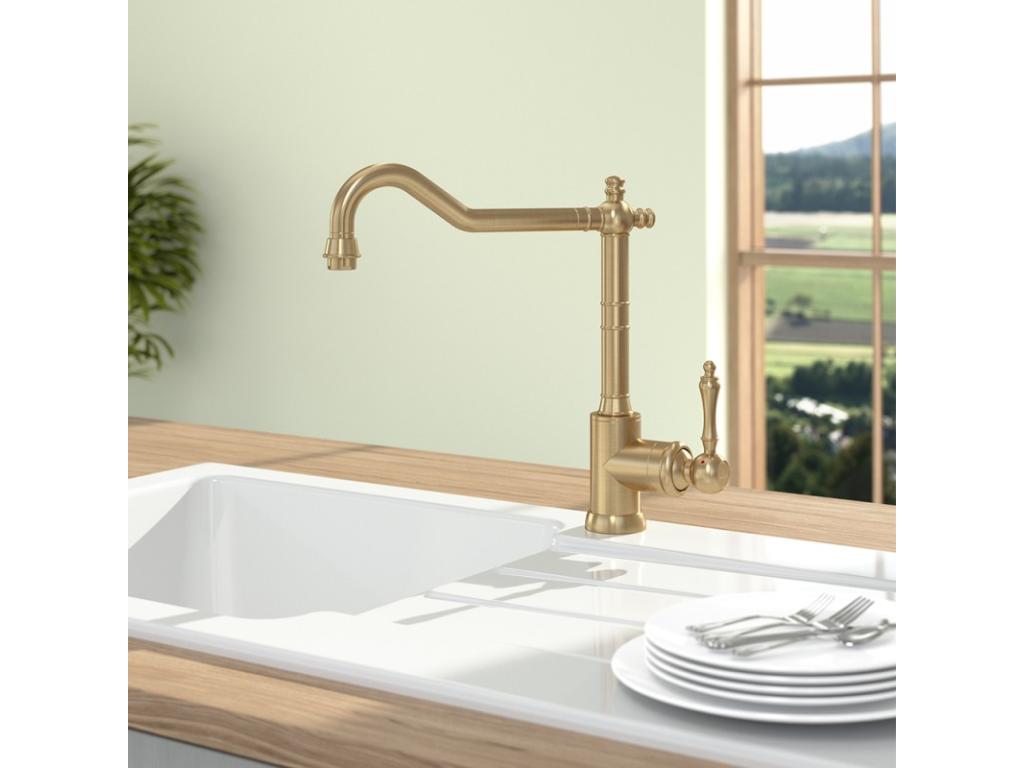 Robinet cuisine Chezlova ET BOCH Chezlova 2.0 Or mat XPYF84359