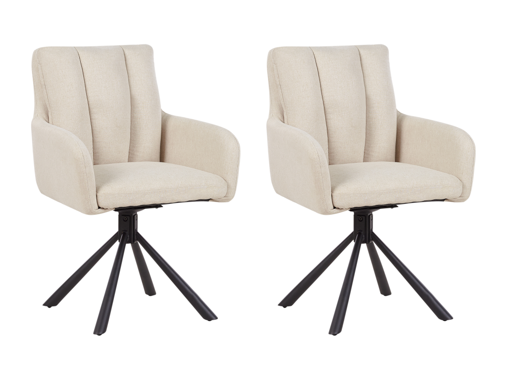 Lot de 2 chaises de salle à manger Chezlova Beige HQDX42509