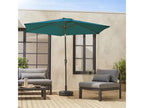 Parasol droit rond 300cm - Chezlova Bleu canard - mât central en aluminium orientable et Chezlova d'ouverture URFM03260