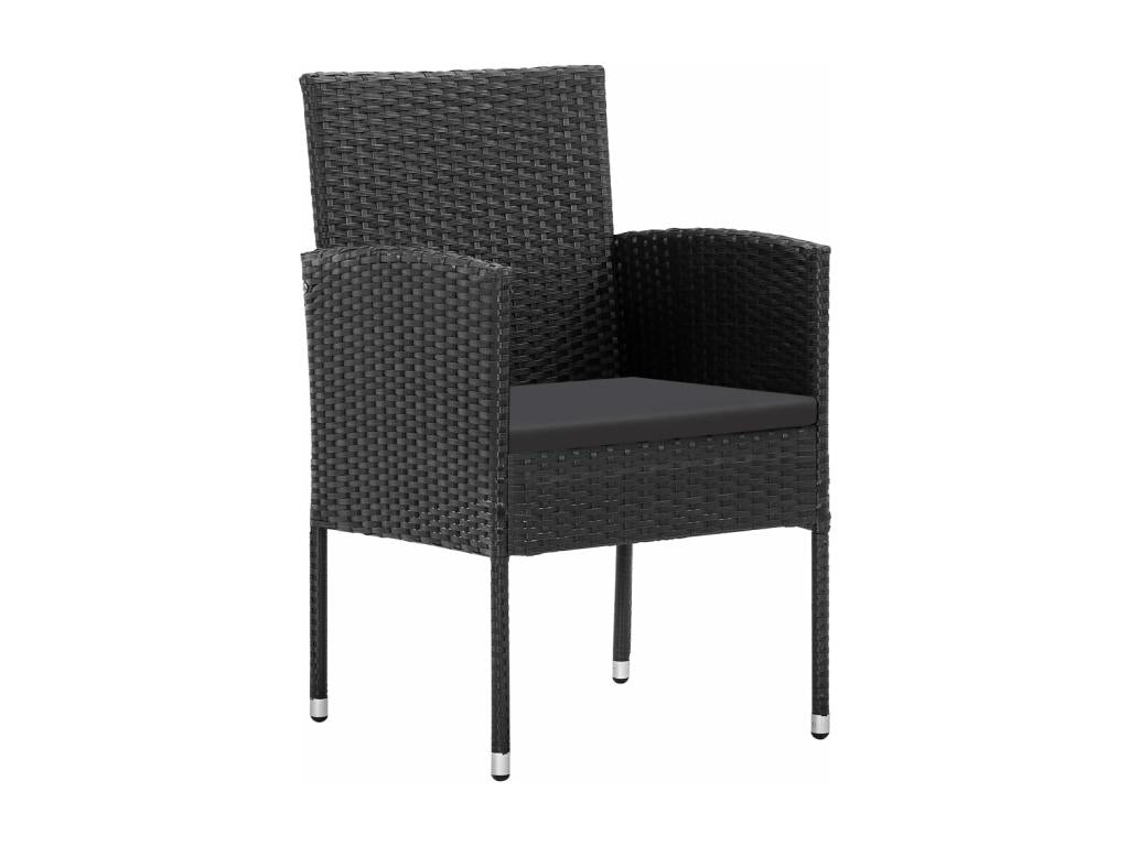 Ensemble de salle à manger de jardin 3 pièces Noir VXOZ95598