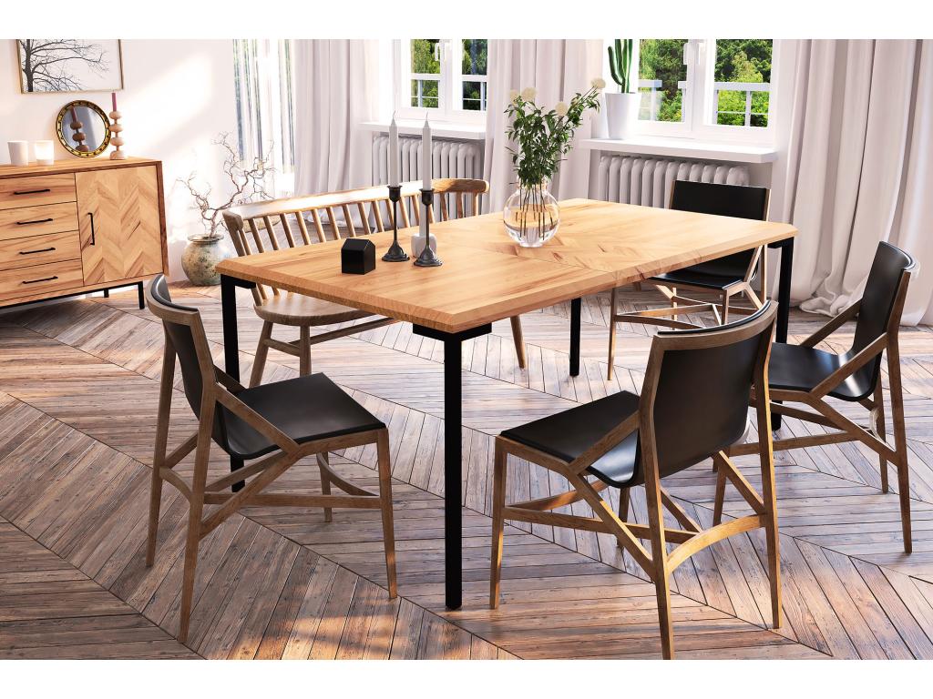 Artigeo - Table en cœur de hêtre huilé naturel 100x160 ACGP40931