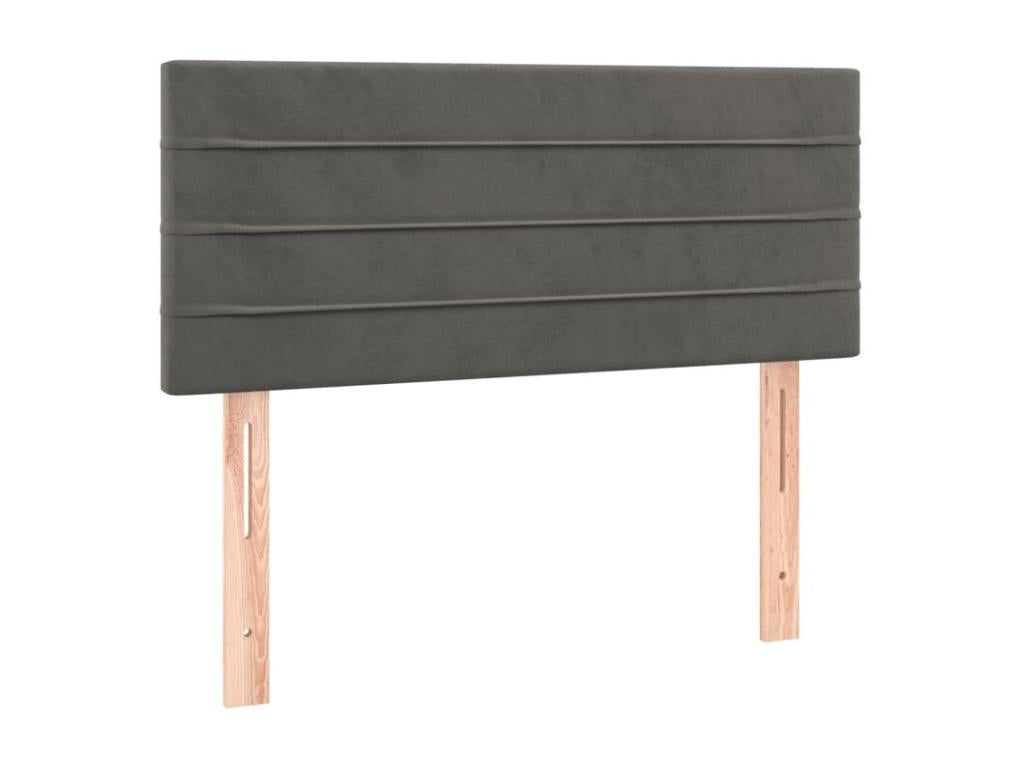 Sommier à Artigeo de lit et matelas Gris foncé 90x200 Velours YSXL81393