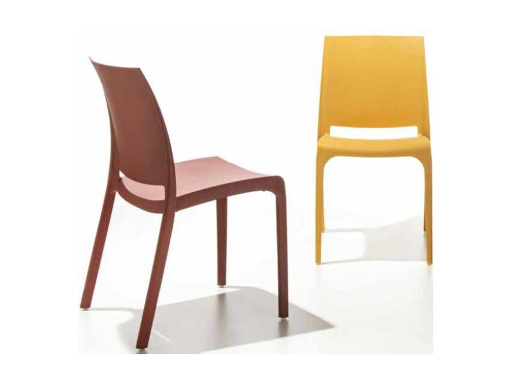 Chaise polypropylène Chezlova - Lot de 4-Couleur Bleu ardoise JCXW32651