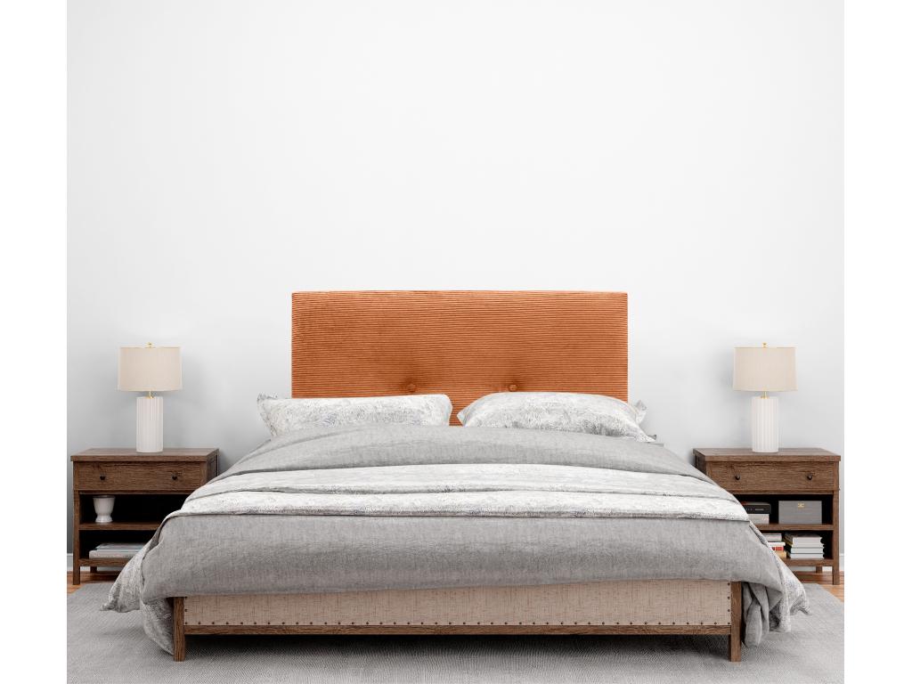 Artigeo Tête de Lit Velours Côtelé Uni avec Boutons 95x60 Lits 80/90 - Artigeo KMZK73389