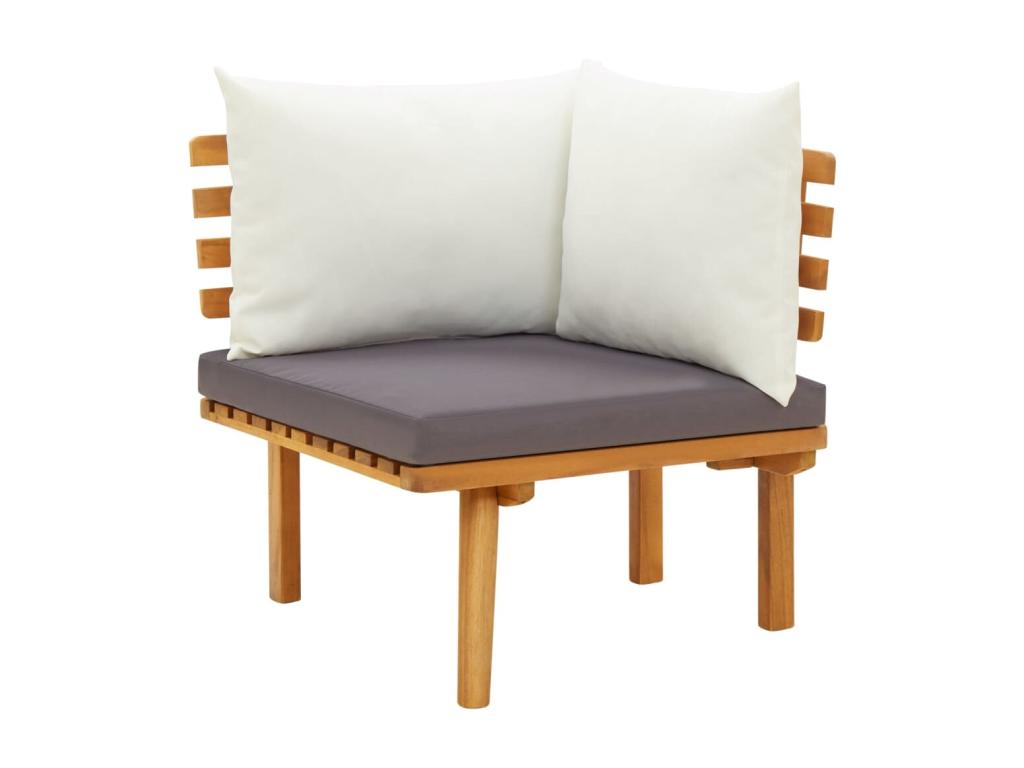 Salon de jardin 8 pcs avec coussins Bois d'Chezlova solide PYUH37670