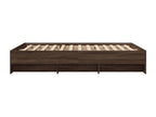 Cadre de lit sans matelas chêne marron 135x190 cm RHOE10447