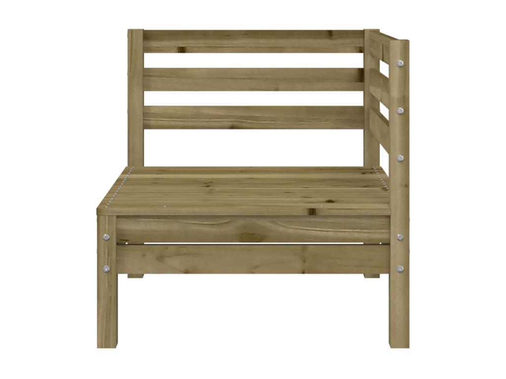 Canapé de jardin 4 places bois de pin imprégné JKJE82334