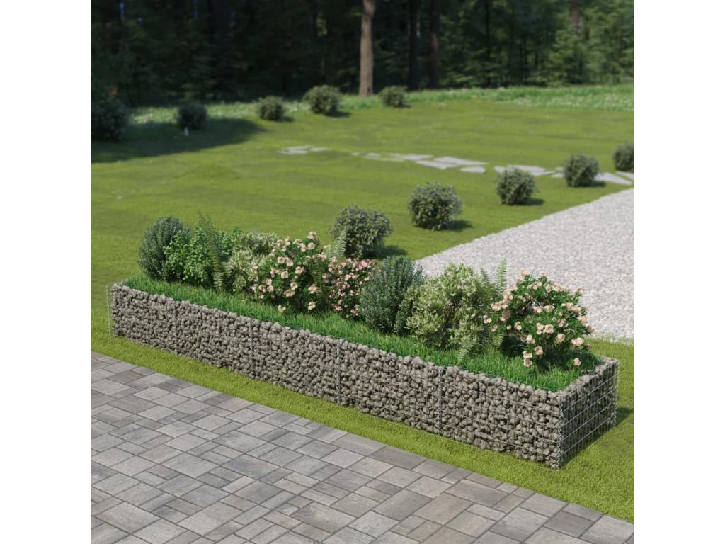 Jardinière à gabion Acier galvanisé 450x90x50 DLOO01852