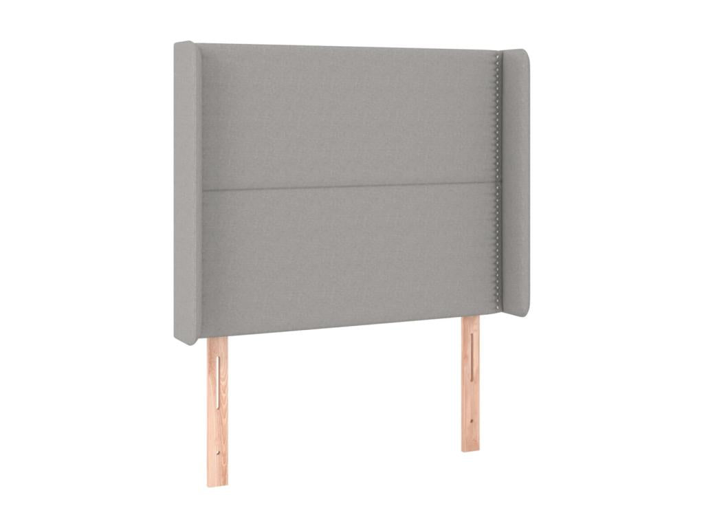 Tête de lit à LED Gris clair 93x16x118/128 cm Tissu YBQA39631