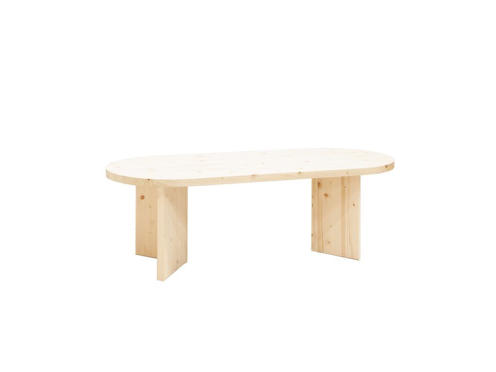 Table à manger en bois de sapin naturel 200x75cm - Chezlova AEKM65730