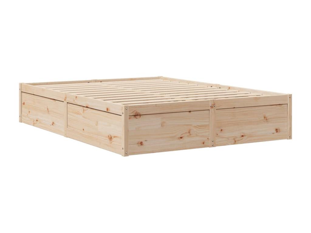 Cadre de lit 150x200 cm bois de pin massif THYX07310