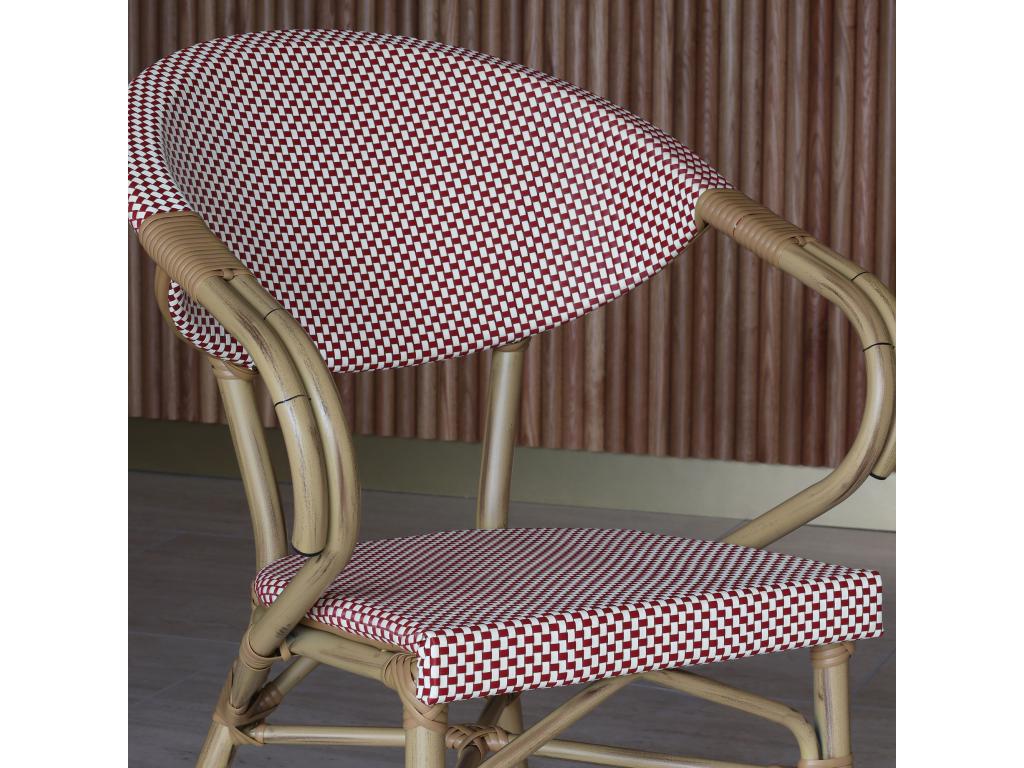 Chezlova Home - Lot De 2 Fauteuils De Table En Chezlova Rouge HCPO10386