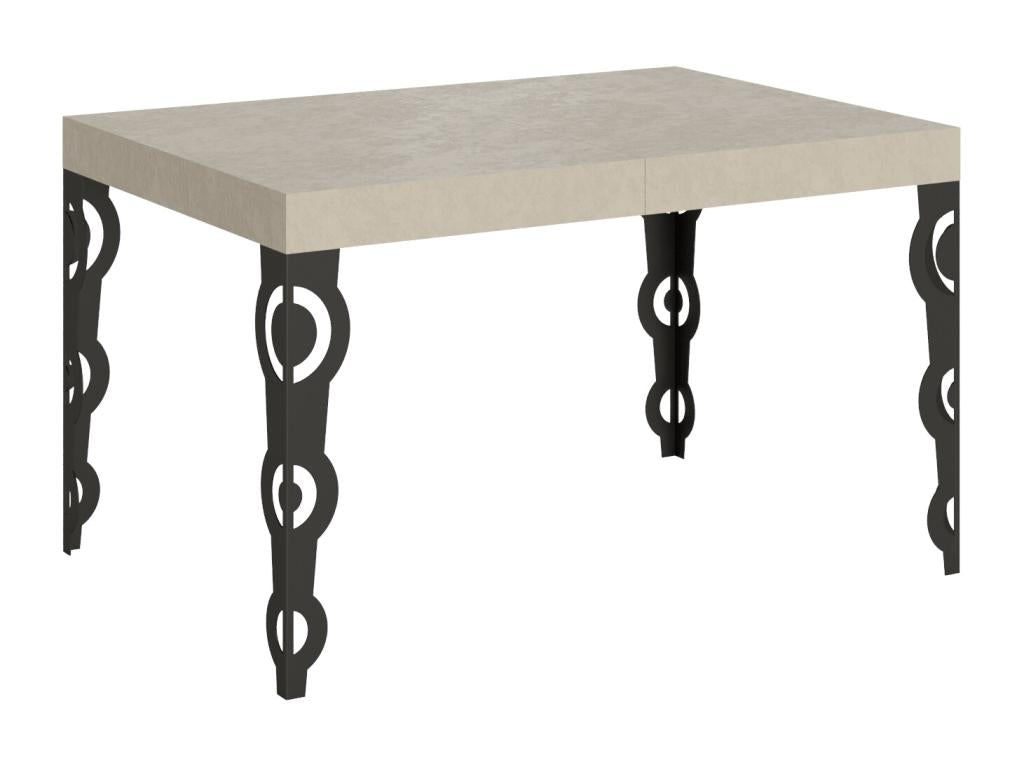 Table extensible 90x120/224 cm Karamay cachemire pieds anthracite MUAT82681