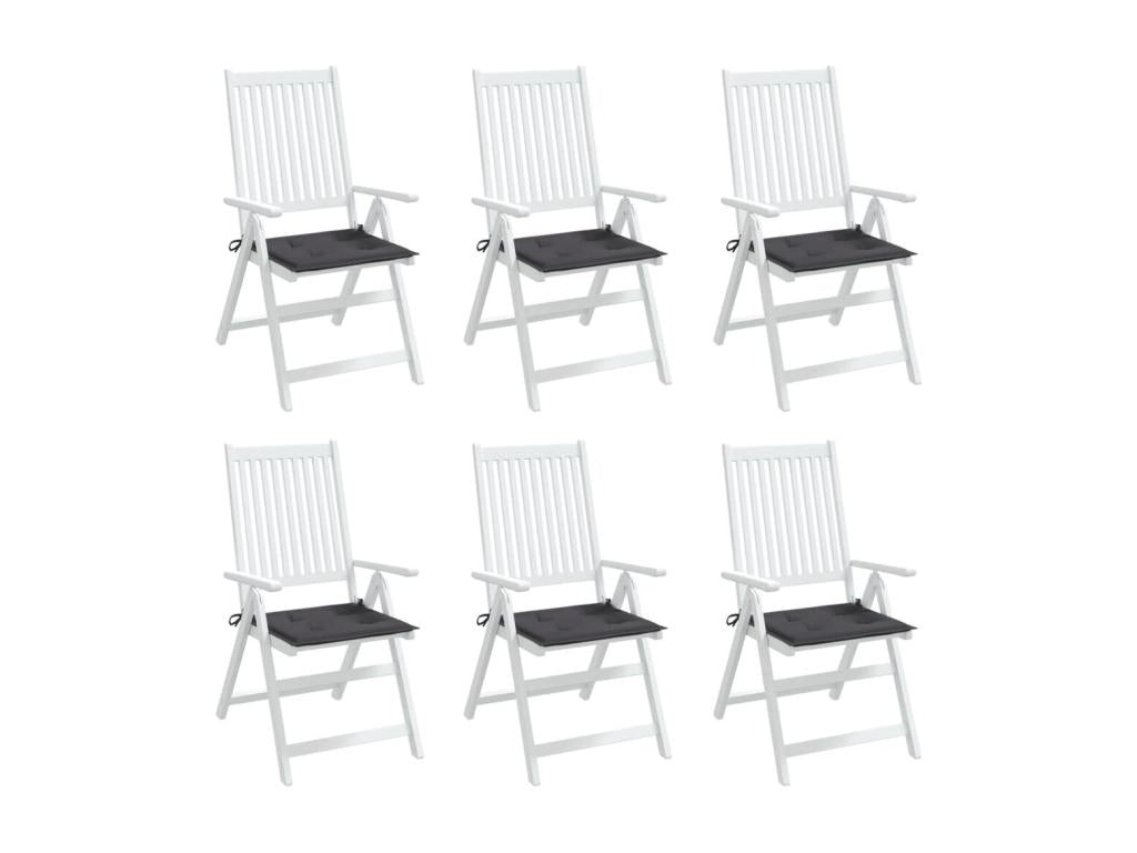Coussins de chaise de jardin 6 pièces anthracite 50x50x3 cm XFQY19207