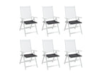 Coussins de chaise de jardin 6 pièces anthracite 50x50x3 cm XFQY19207