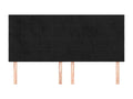 Têtes de lit 4 pcs Noir 100x5x78/88 cm Velours UERA93572
