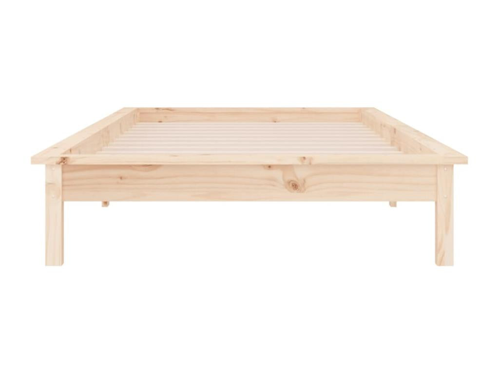 Cadre de lit à LED sans matelas 100x200 cm bois massif SUVT31448