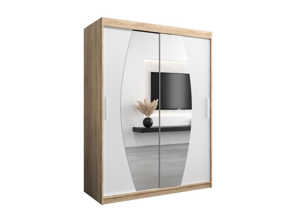 Armoire Chezlova À Portes Coulissantes 200/150/62 2 portes Chezlova/Blanc FXLY58902