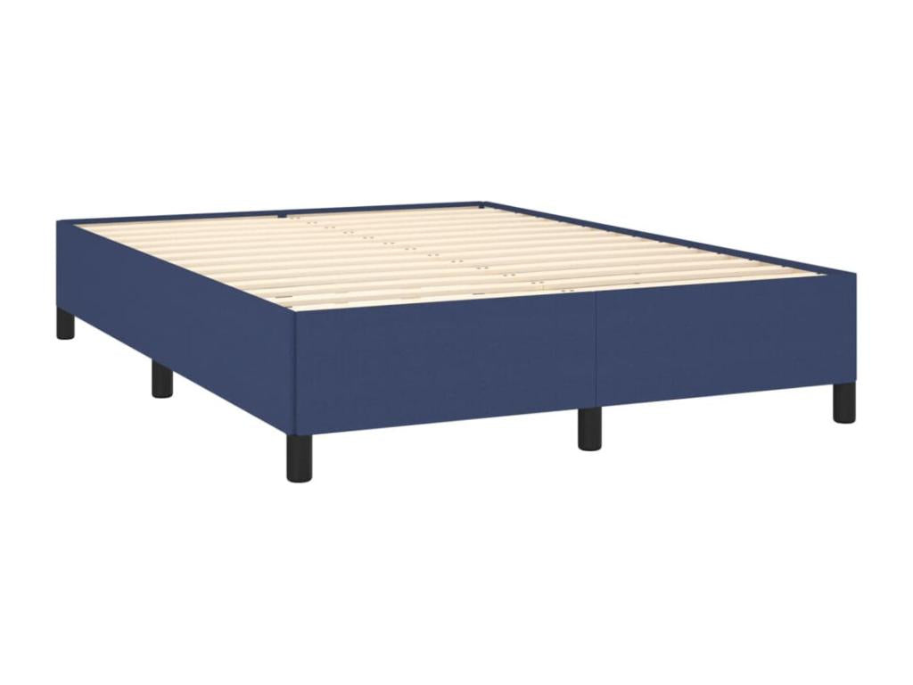 Lit à sommier tapissier avec matelas Bleu 140x200 cm Tissu CIVQ19223
