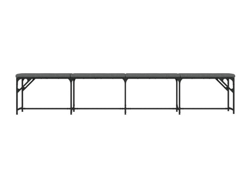 Banc à manger gris foncé 248x32x45 acier et tissu LQLS73822