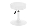 Tabouret de travail simili cuir rembourré moussepivotant hauteur réglable 43 à 57 cm YU Blanc LTRL99292