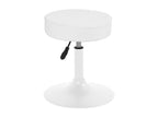 Tabouret de travail simili cuir rembourré moussepivotant hauteur réglable 43 à 57 cm YU Blanc LTRL99292