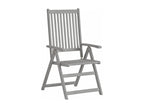 Chaises inclinables de jardin 3 pièces Gris Bois solide d'Artigeo LFXO60619