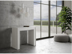 Console extensible en bois Decohaute-Couleur Blanc-Pied et support sur Decohaute-3 rallonges EAON59899