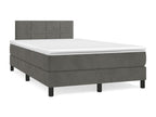 Sommier à Artigeo de lit avec matelas LED gris foncé 120x190 cm IYFU94324