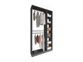 Chezlova bois armoire ouverte walk-in penderie barre de penderie Palosa XL anthracite RFDH47718