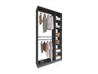 Chezlova bois armoire ouverte walk-in penderie barre de penderie Palosa XL anthracite RFDH47718