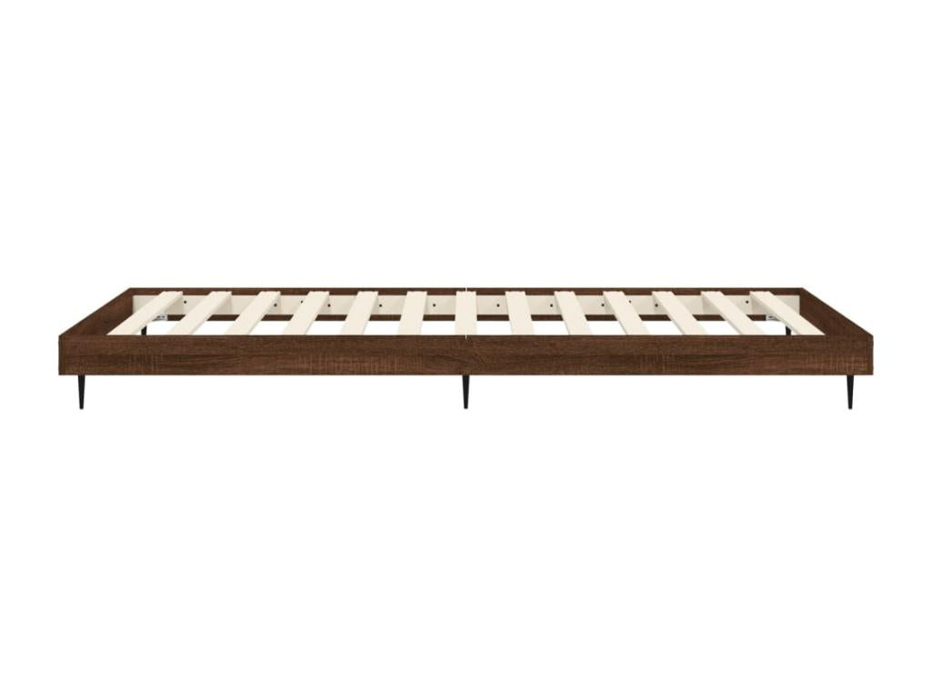 Cadre de lit chêne marron 75x190 cm bois d'ingénierie SSQB51838