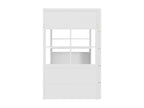 Lit mezzanine 90x200 cm avec avec bureau / échelle - bois MDF - blanc sans matelas HWYQ18224
