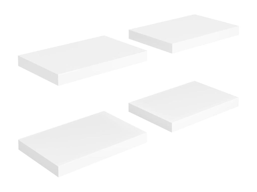 Étagères murales flottantes 4 pcs blanc 40x23x3.8 cm MDF FTZC32001