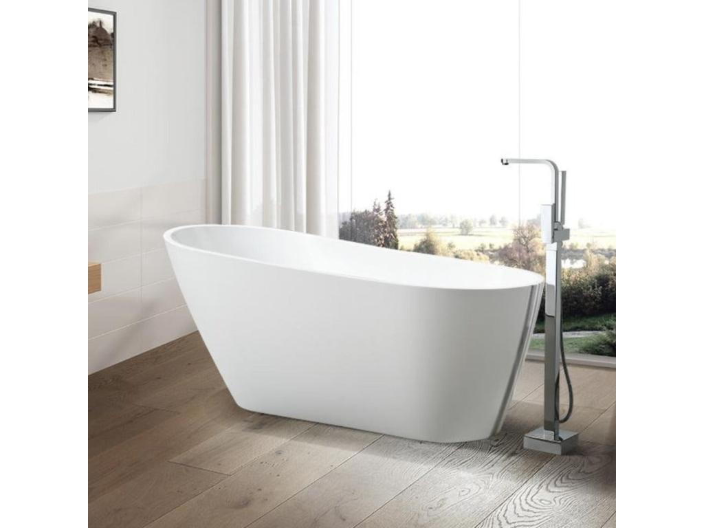 Baignoire îlot design ovale Decohaute blanche 170 cm IWBL32851