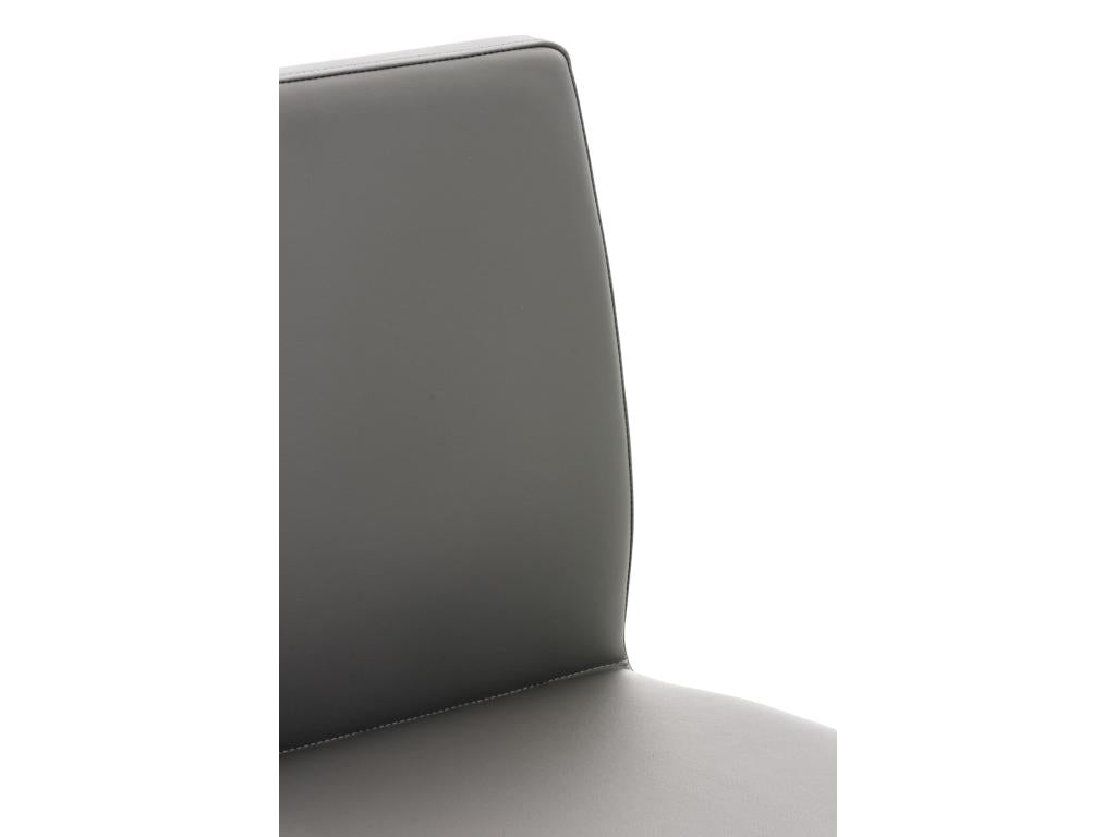 Tabouret de bar - Similicuir / Métal - Gris - Artigeo VOBI07233