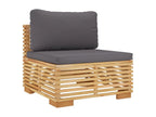 Salon de jardin 3 pièces avec coussins Bois de teck solide LNBU45004