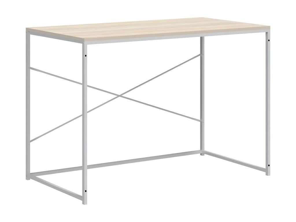 Bureau d'ordinateur Blanc chêne 110x60x70 cm Bois d'ingénierie PFUE43190