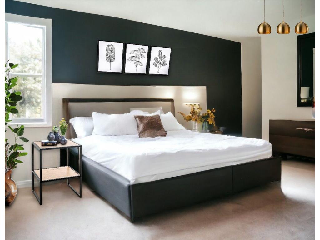 Table d'appoint table de salon en bois Couleuris chêne et métal noir -longueur 45 x profondeur 35 x hauteur 60 cm ZZXH14254