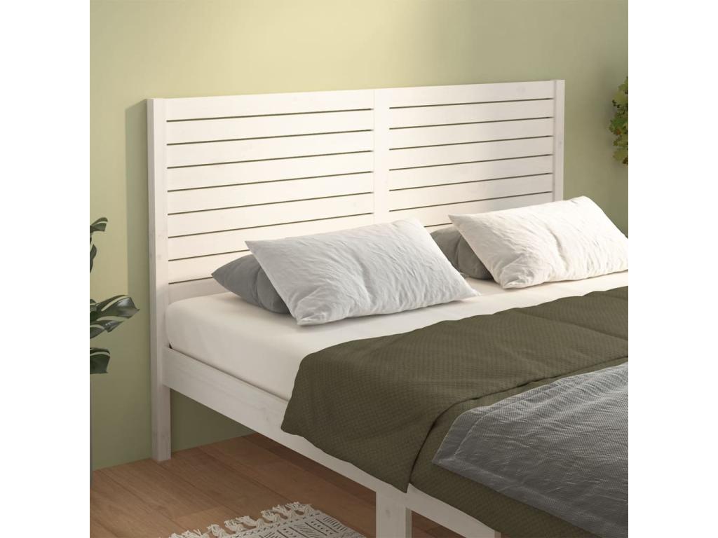 Tête de lit Blanc 156x4x100 cm Bois massif de pin UDRS96102