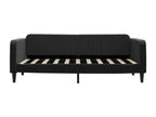 Lit de jour avec matelas noir 90x190 velours TTEG52522