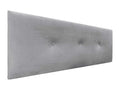 Artigeo Tête de Lit Velours Lisse avec Boutons 135x50 Lits 120/135/140 - Gris Clair TPGS01111