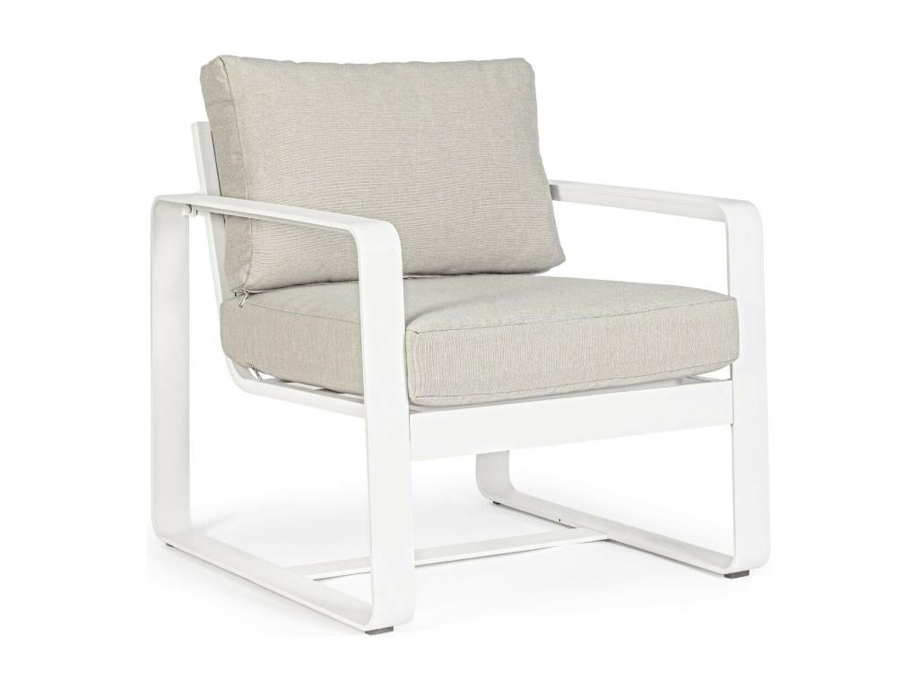 Fauteuil de jardin en aluminium et tissu lot de 2 - Chezlova QUEL93447
